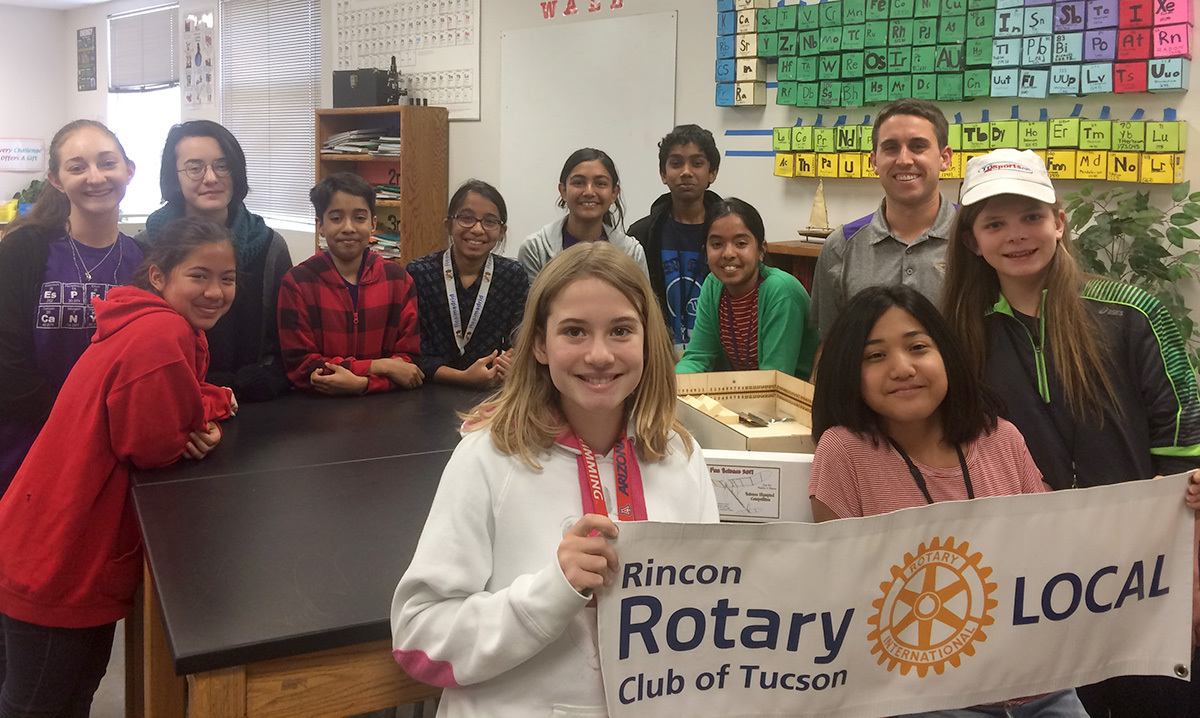 Rincon Rotary goes for the gold with the Esperero Canyon Middle School Science Olympiad team.