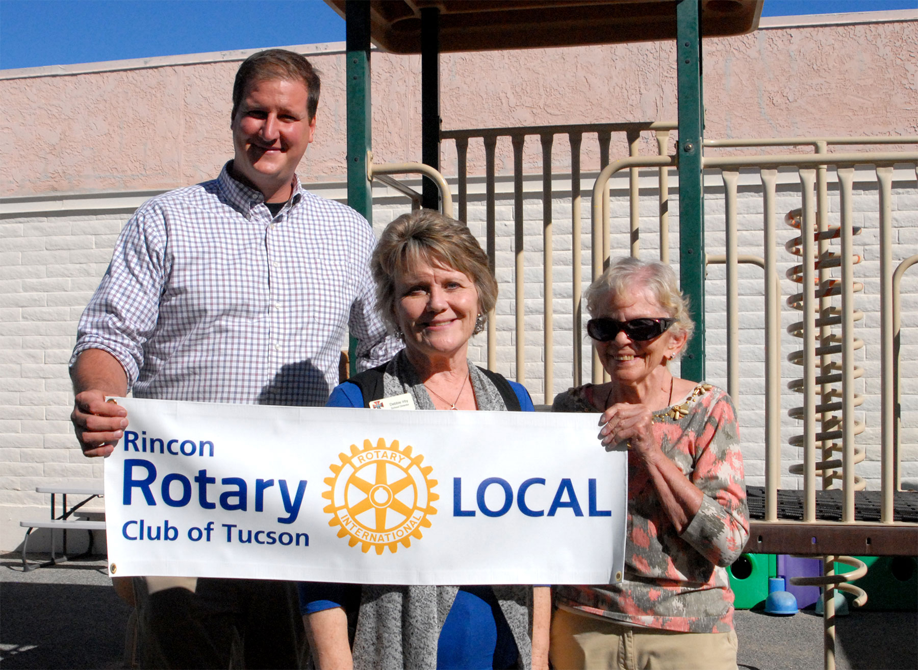 Rincon Rotary helps Tanque Verde Lutheran upgrade their playground through the Rotary Local program.
